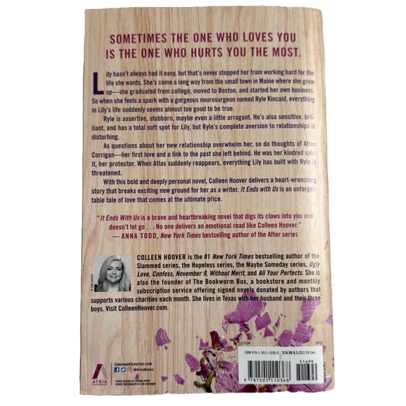 IT ENDS WITH US BY COLLEEN HOOVER ROMANCE AND FICTION PAPERBACK NOVEL - Picture 3 of 4